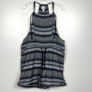 Woolrich Aztec southwestern print 100% organic cotton shortalls, large.